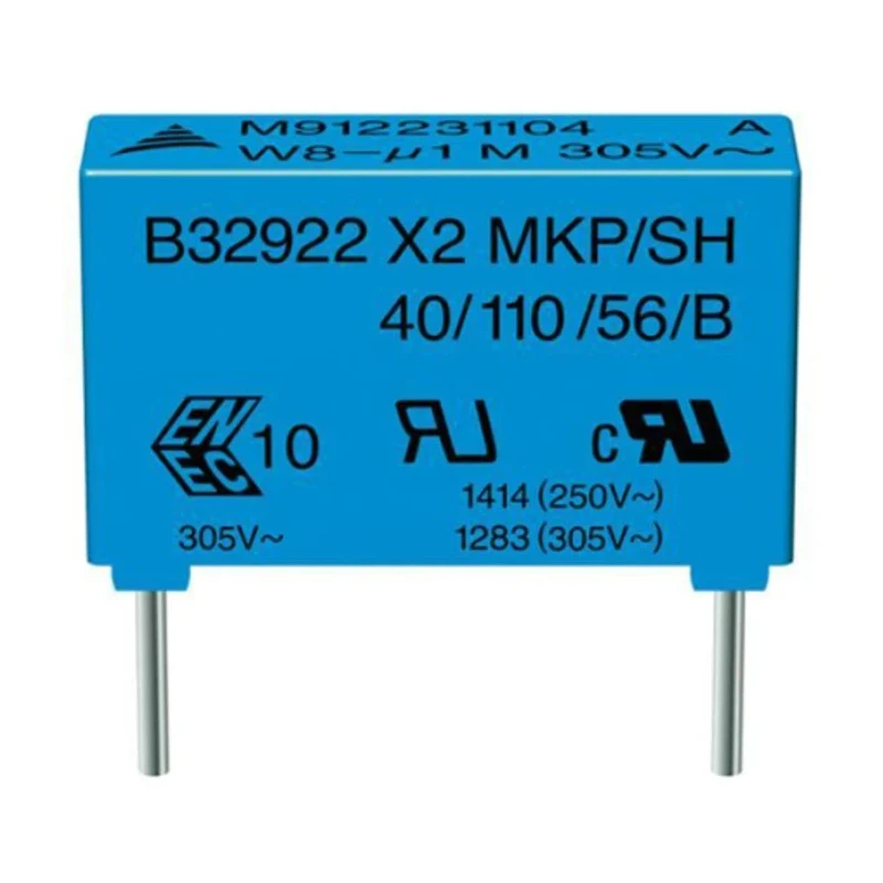 TDK Polypropylene Capacitor, 470nF, 305V AC, 630V DC, Through Hole, X2 Class, 15mm Lead Pitch B32922H3474M000