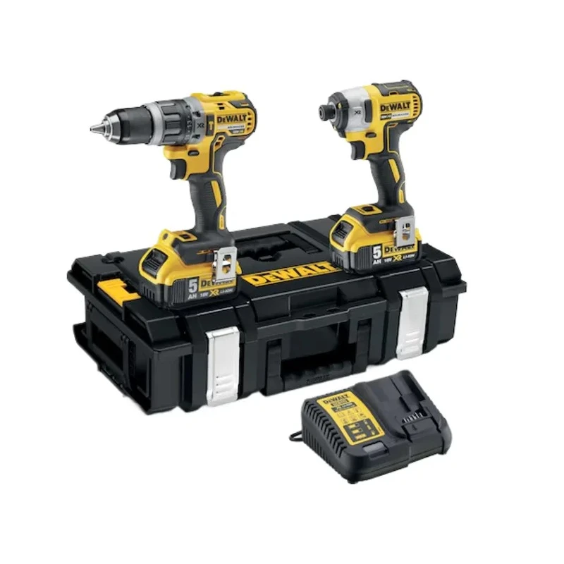 DeWALT 18V Cordless Power Tool Kit XR Series, Brushless, 5 Items, 5Ah Batteries, UK Plug DCK266P2-GB