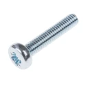 RS PRO Pozidriv Pan Steel Machine Screw, M4 Thread, 20mm Length, Pan Head, Zinc Plated, DIN 7985 553-560