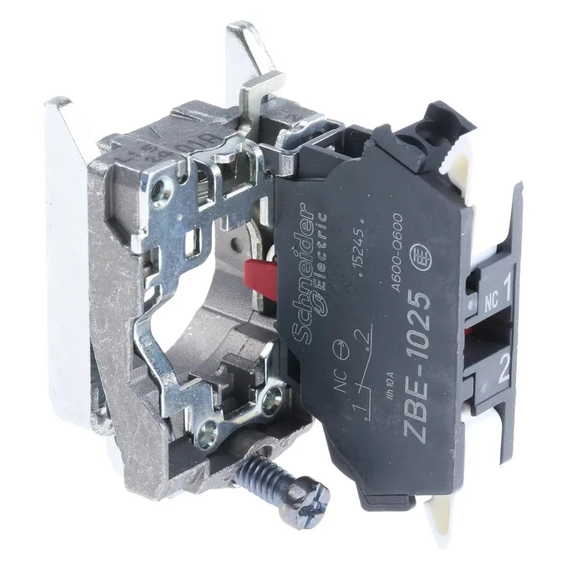 Schneider Electric Harmony XB4 Series Contact Block 600V 1 NC Screw Terminal ZB4BZ1025