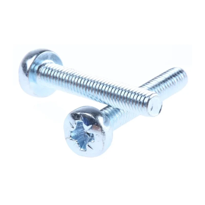 RS PRO Pozidriv Pan Steel Machine Screw M4 25mm Zinc Plated DIN 7985 553-576