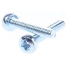 RS PRO Pozidriv Pan Steel Machine Screw M4 25mm Zinc Plated DIN 7985 553-576