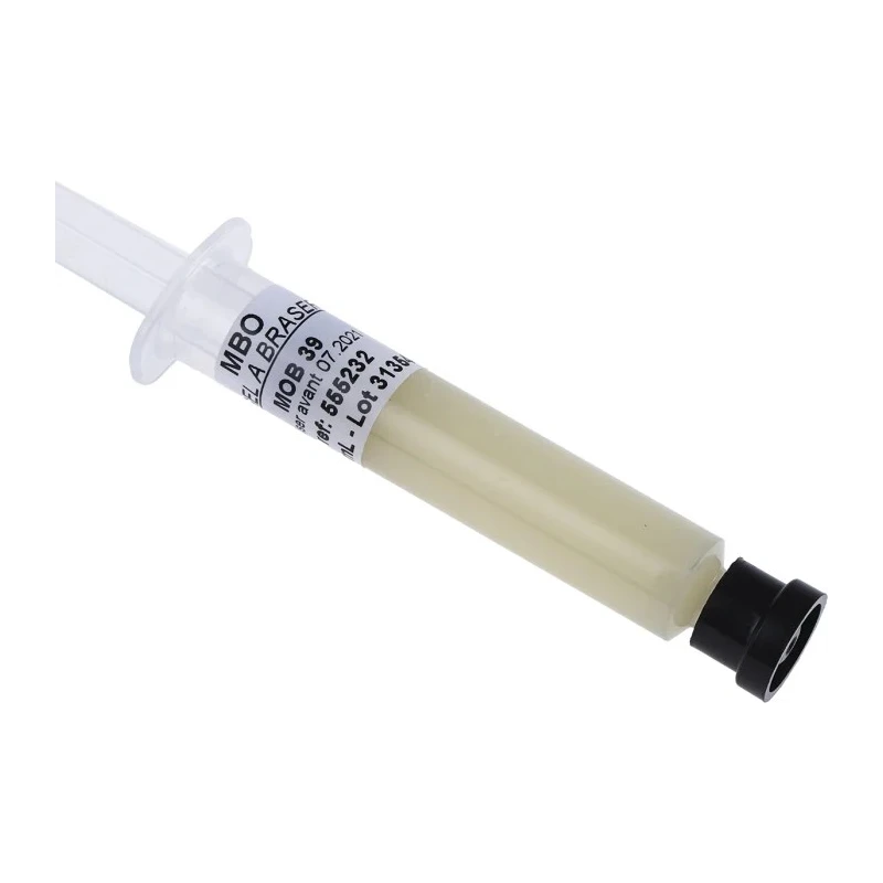MBO Lead Free Solder Flux Gel Syringe 10 cm³ GEL FLUX MOB 39 - SERINGUE DE 10CC