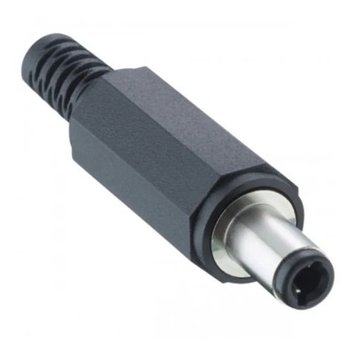 Lumberg Straight DC Jack Male Cable Mount, 2A, 24.0V, Nickel-Plated, 46.5 mm Length 1633 03