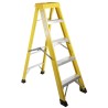 RS PRO Fibreglass Step Ladder 1.33m Platform Height 150kg Load Capacity Aluminium Rungs EN131 553-816