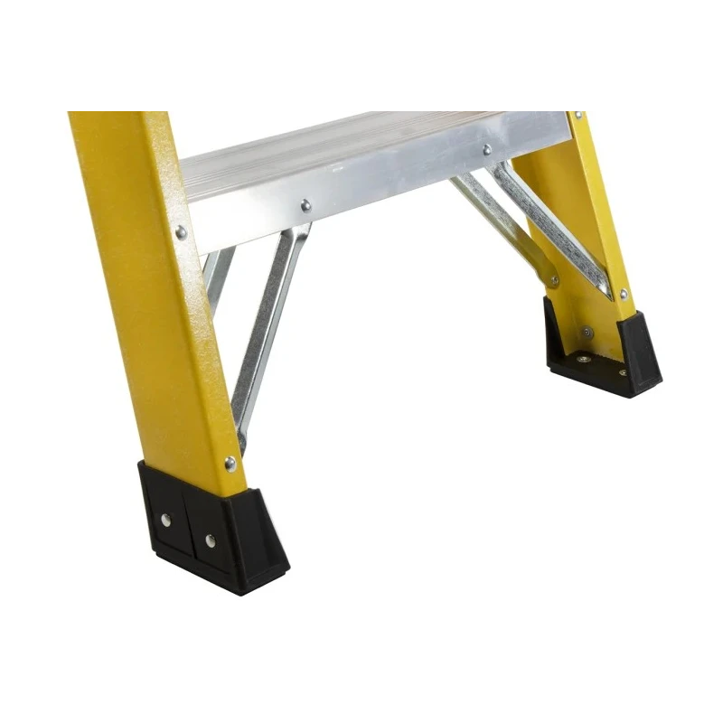RS PRO Fibreglass Step Ladder 1.33m Platform Height 150kg Load Capacity Aluminium Rungs EN131 553-816
