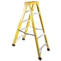 RS PRO Fibreglass Step Ladder 1.33m Platform Height 150kg Load Capacity Aluminium Rungs EN131 553-816