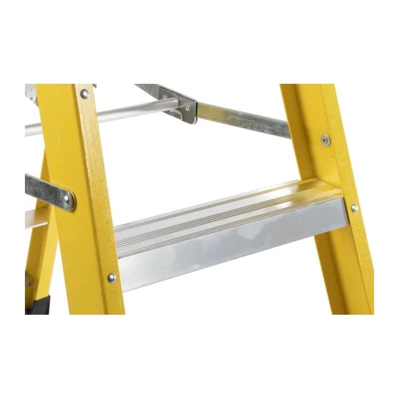 RS PRO Fibreglass Step Ladder 1.33m Platform Height 150kg Load Capacity Aluminium Rungs EN131 553-816
