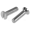 RS PRO Slot Countersunk Steel Machine Screw, M5 Thread, 20 mm Length, DIN 963, Zinc Plated Steel, 553-936