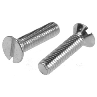 RS PRO Slot Countersunk Steel Machine Screw, M5 Thread, 20 mm Length, DIN 963, Zinc Plated Steel, 553-936