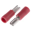 RS PRO Red Insulated Female Spade Connector Crimp 2.8 x 0.5 mm Tab 22–16 AWG 19mm 125-1944