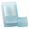 RS PRO Blue Insulated Female Spade Connector, Crimp, 6.35 x 0.8 mm Tab Size, 16–14 AWG, Nylon Angled Flag Terminal 125-1950