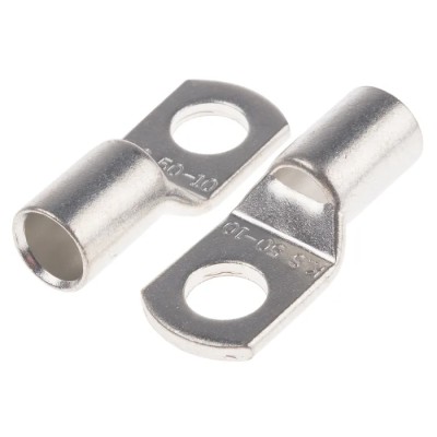 RS PRO TL Uninsulated Ring Terminal 10.5 mm Stud Size 1 AWG Heavy Duty Copper Grey 125-1963