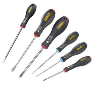 Stanley Pozidriv Standard Screwdriver Set 6-Piece Chrome Vanadium Soft-Grip 0-65-428