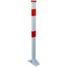 RS PRO Parking Barrier White Post Red Tape Aluminium Cast Iron Pull Down Type 125-2192