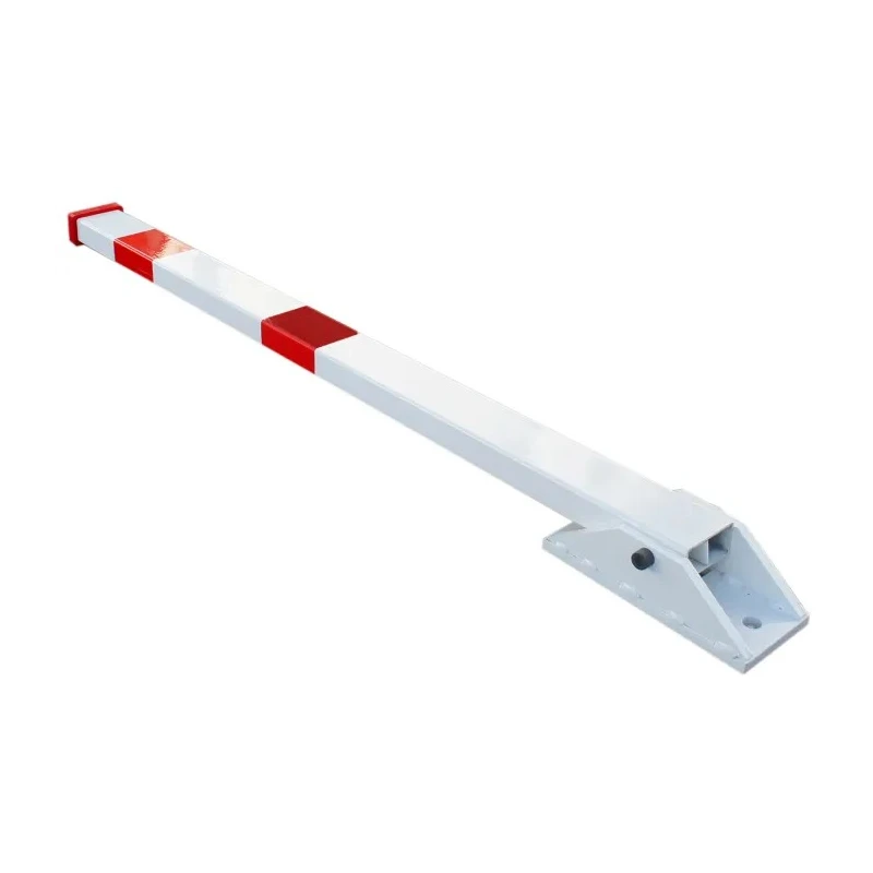 RS PRO Parking Barrier White Post Red Tape Aluminium Cast Iron Pull Down Type 125-2192