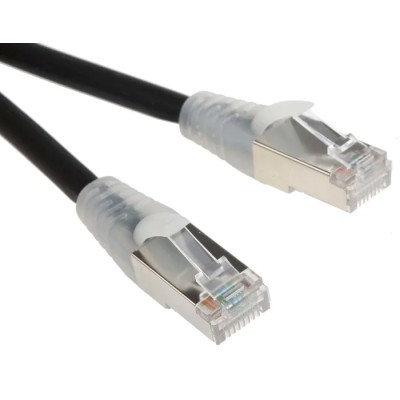 RS PRO Cat6 Ethernet Cable F/UTP Low Smoke Zero Halogen, 10m, Black, RJ45 Male to Male 556-354
