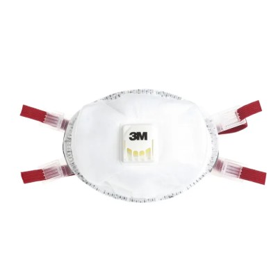 3M Disposable Face Mask, Valved, 5 Per Pack, 8000 Series, Cool Flow Valve, White FFP3