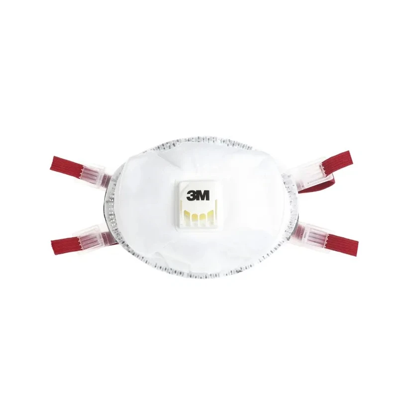 3M Disposable Face Mask, Valved, 5 Per Pack, 8000 Series, Cool Flow Valve, White FFP3