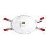 3M Disposable Face Mask, Valved, 5 Per Pack, 8000 Series, Cool Flow Valve, White FFP3