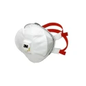 3M Disposable Face Mask, Valved, 5 Per Pack, 8000 Series, Cool Flow Valve, White FFP3
