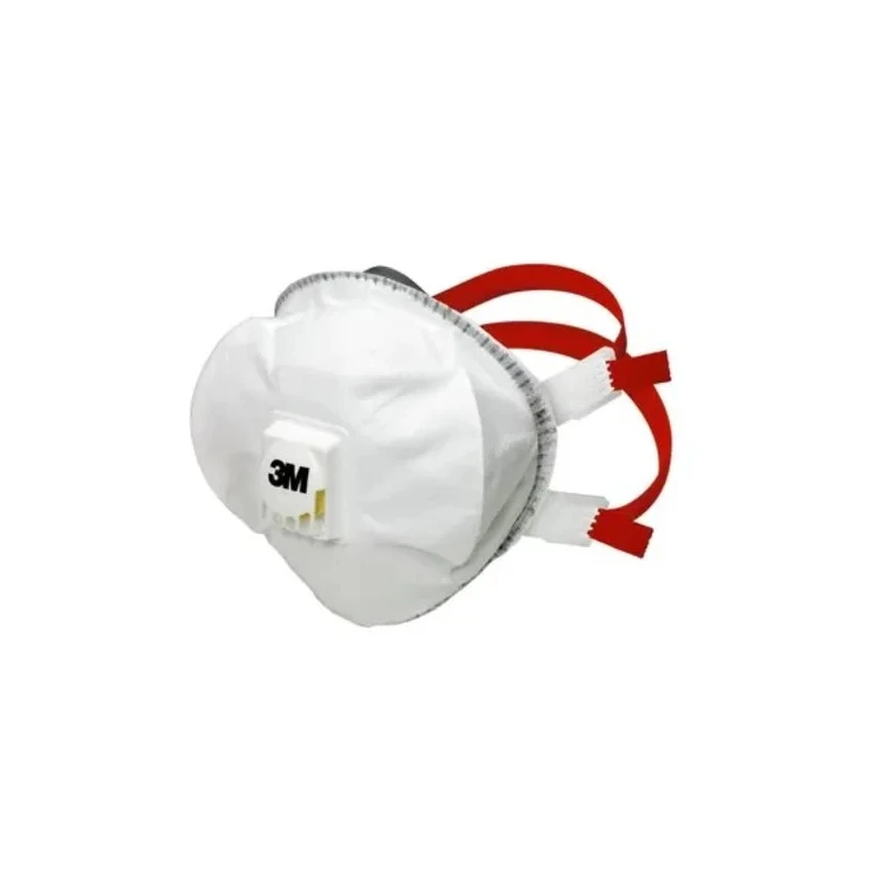 3M Disposable Face Mask, Valved, 5 Per Pack, 8000 Series, Cool Flow Valve, White FFP3