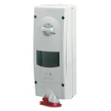 Scame Industrial Interlock Socket Switchable IP44, 3+E, Earthing Position 6h, Straight, 32A, 400V, Plastic Body 