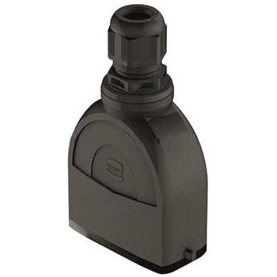 HARTING Han-Eco Heavy Duty Power Connector Hood, 10A, Polyamide, Top Cable Entry, M25, IP65, 1 Lever 19461100446