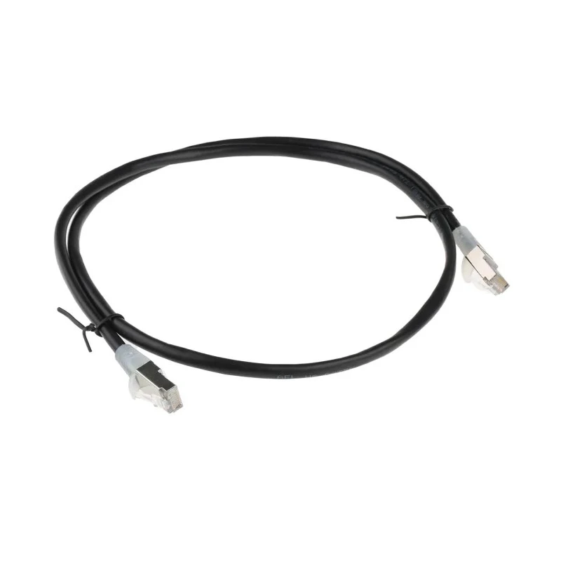 RS PRO Cat5e Ethernet Cable RJ45 Male to RJ45 Male, Shielded PVC, 1m, Black 556-960