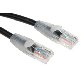 RS PRO Cat5e Ethernet Cable, RJ45 Male to RJ45 Male, Unshielded PVC, Black, 0.5 m 557-026