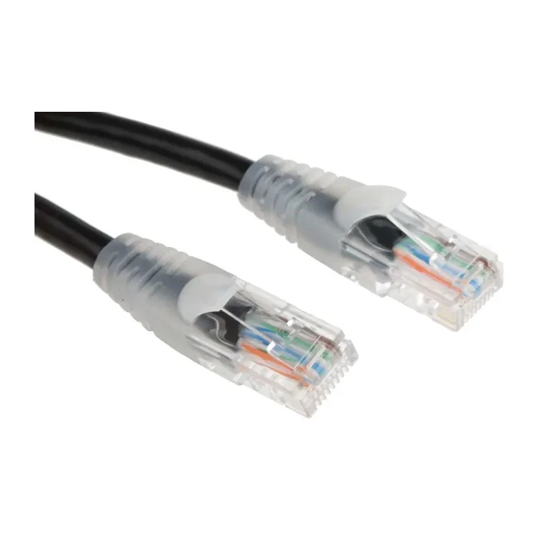 RS PRO Cat5e Ethernet Cable, RJ45 Male to RJ45 Male, Unshielded PVC, Black, 0.5 m 557-026
