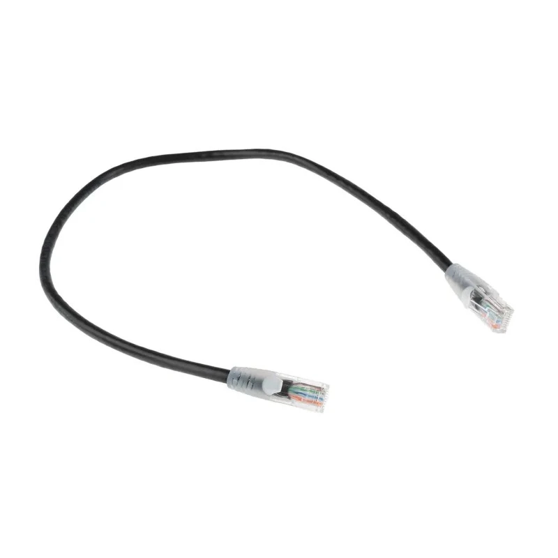 RS PRO Cat5e Ethernet Cable, RJ45 Male to RJ45 Male, Unshielded PVC, Black, 0.5 m 557-026