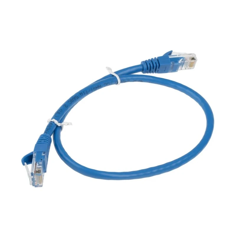 RS PRO Cat5e Ethernet Cable, 0.5 m, Blue, RJ45 Male to Male, U/UTP PVC 557-250