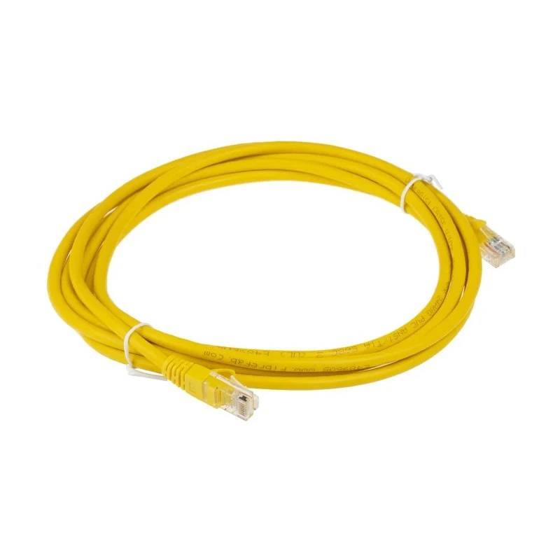 RS PRO Cat5e Ethernet Cable, 3 m, Yellow, RJ45 Male to RJ45 Male, U/UTP PVC 557-288