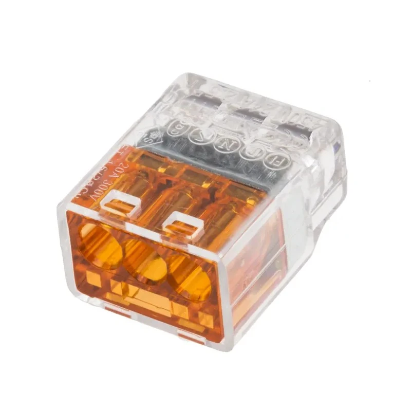 TE Connectivity Push Grip Splice Connector Uninsulated Orange 12–22 AWG Thermoplastic Tin 2299515-1