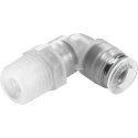 Festo NPQP Series Polypropylene Pneumatic Fitting, Male, R 1/4 in, Push-in 8mm, 60°C, Model NPQP-L-R14-Q8-FD-P10