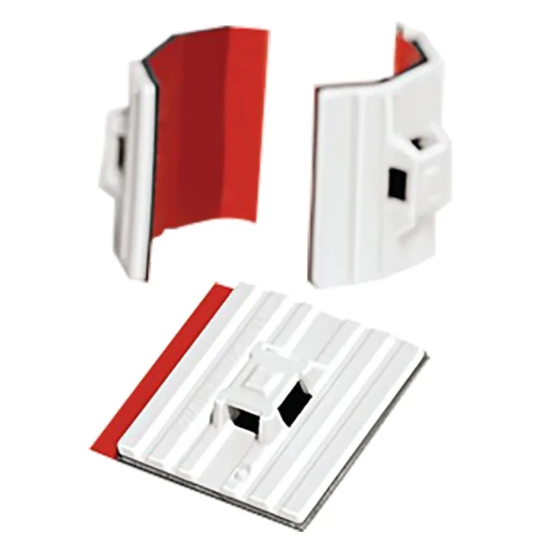 HellermannTyton White Adhesive Cable Tie Mount, Polyamide 66, 5.4mm Tie Width, 28×28mm 151-02977 FMB4APT-A-PA66HS-WH