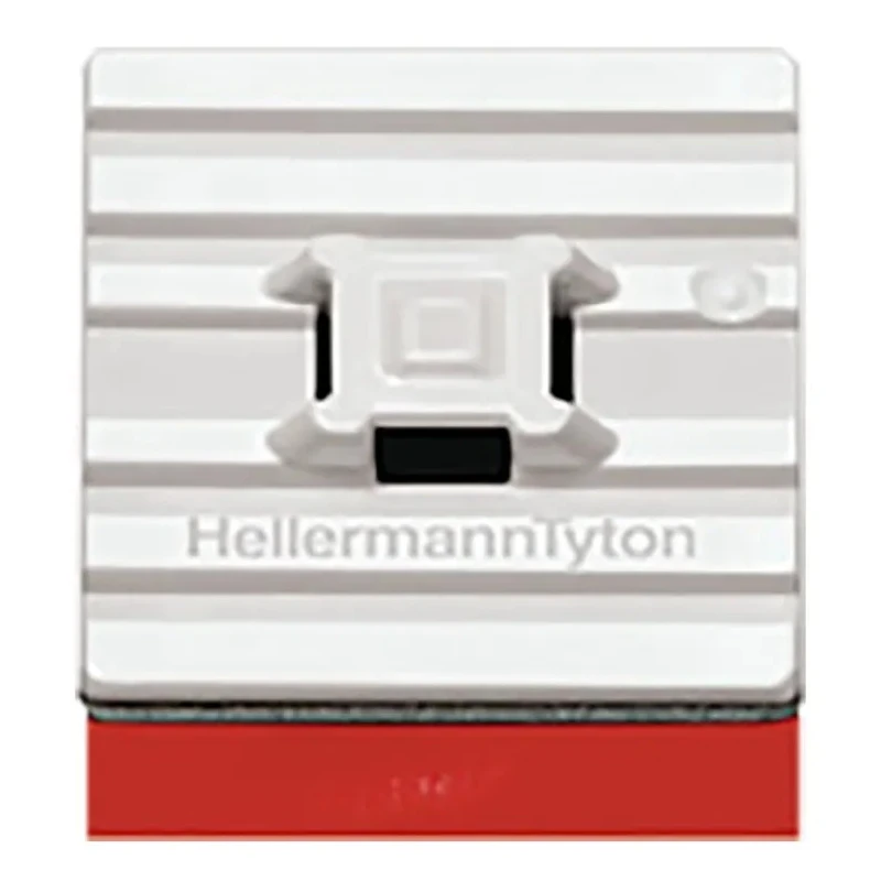 HellermannTyton White Adhesive Cable Tie Mount, Polyamide 66, 5.4mm Tie Width, 28×28mm 151-02977 FMB4APT-A-PA66HS-WH