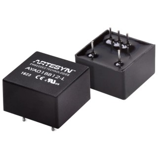 Artesyn / Advanced Energy AYA Series DC/DC Converter 15V DC Output, 100 mA, 4.5–10V DC Input, 3W, Through Hole AYA01CC05-L