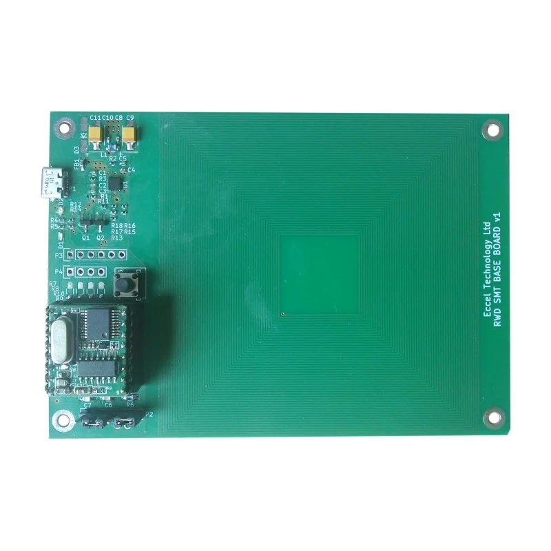 Eccel Technology Ltd RFID, NFC Evaluation Module 125 kHz USB Baseboard RWD-QT-SMT-Baseboard (000325)