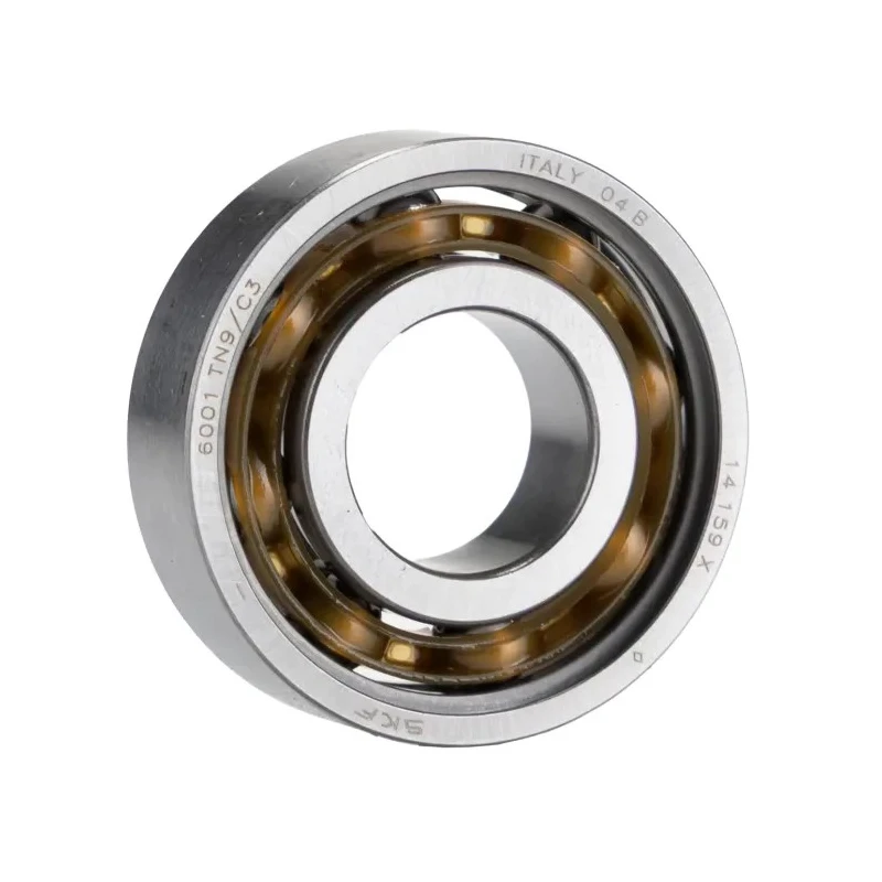 SKF 1 Row Deep Groove Ball Bearing, Open Type, 12 mm ID, 28 mm OD, C3 Clearance, 6001 TN9/C3