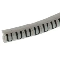 HellermannTyton Helagrip Slide-On Cable Marker, Pre-Printed "U", 3 mm Max Cable, PVC, Black/White, 901-10437