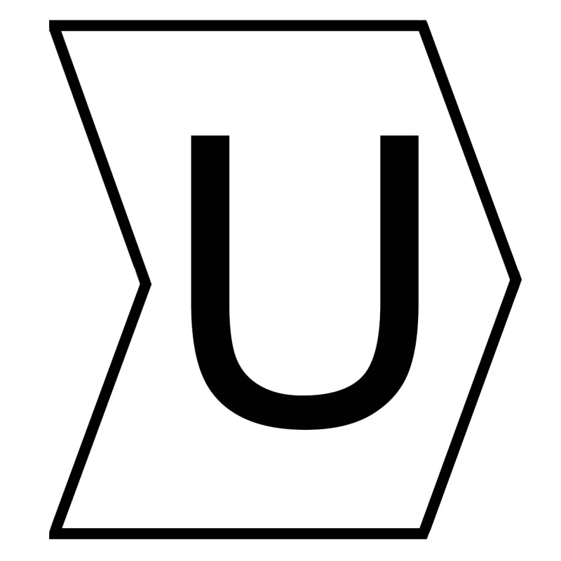 HellermannTyton Helagrip Slide-On Cable Marker, Pre-Printed "U", 3 mm Max Cable, PVC, Black/White, 901-10437