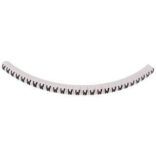 HellermannTyton Helagrip Slide-On Cable Marker Pre-Printed "W" PVC 1–3mm Cable Range White/Black 901-10439