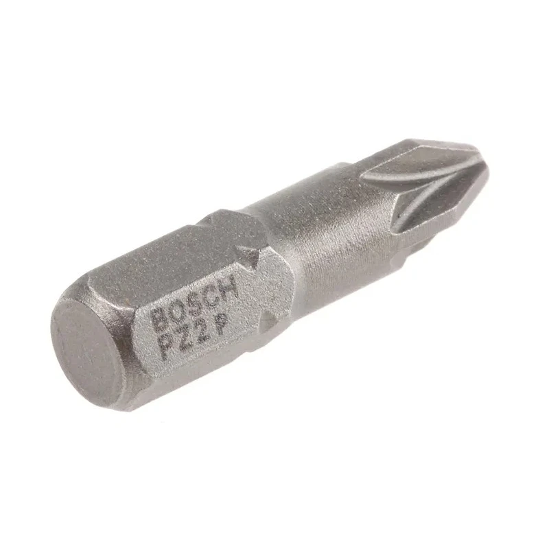 Bosch Screwdriver Bit Set PZ2, 1/4 in Hex Drive, 25 mm Length, Extra Hard, Pack of 3, 2607001558