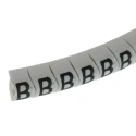HellermannTyton Helagrip Slide-On Cable Marker, Pre-Printed "B", 2–5 mm Cable Range, White, Black Legend, PVC 901-10414