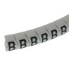 HellermannTyton Helagrip Slide-On Cable Marker, Pre-Printed "B", 2 - 5 mm Cable Range, White, Black Legend, PVC 901-10414