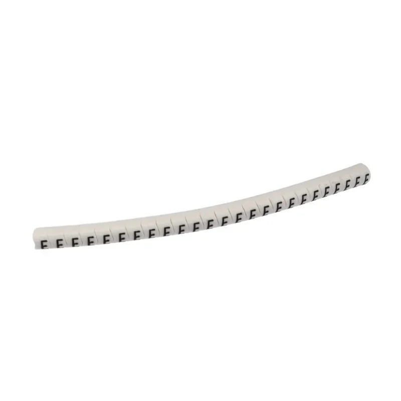 HellermannTyton Helagrip Slide-On Cable Marker, Pre-Printed "E", 2–5mm, Black on White, PVC, 901-10417