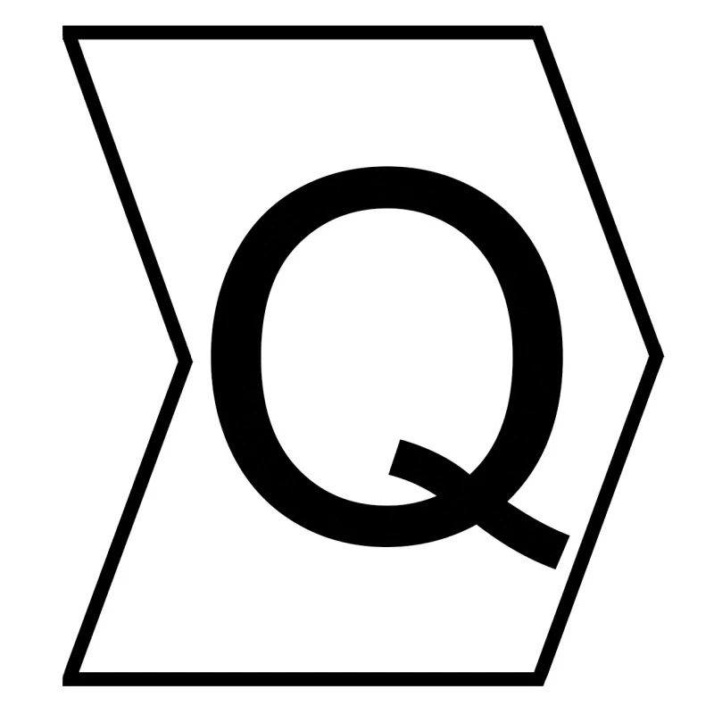 HellermannTyton Helagrip Slide-On Cable Marker, Pre-Printed 'Q', Polyvinyl Chloride, 2–5 mm, White, Black, 901-10445