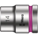 Wera Zyklop 3/8 in Drive Socket, 14 mm, 6 Point, Hex, Chrome Vanadium Steel, Chrome Plated, 29.0mm Overall Length 05003559001